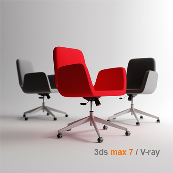 ikea architectural visualization 3d model - PATRIK Swivel chair by lajhar